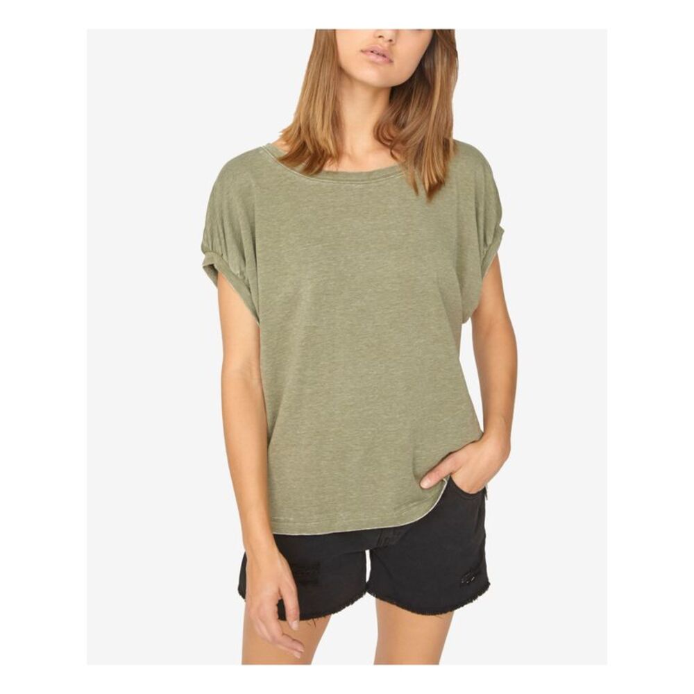 SANCTUARY Womens Green Short Sleeve T-Shirt S - Picture 1 of 4